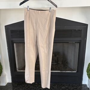 Zara Beige Straight-Leg Trousers